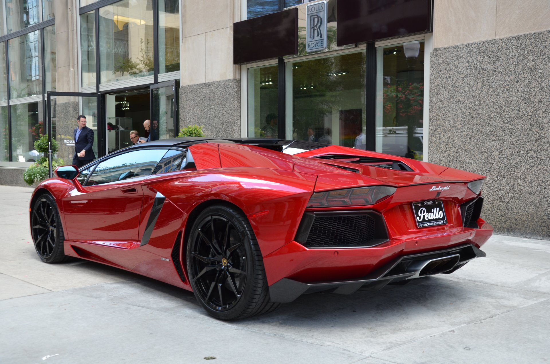 Lamborghini Aventador lp700 4 Roadster Red autumn